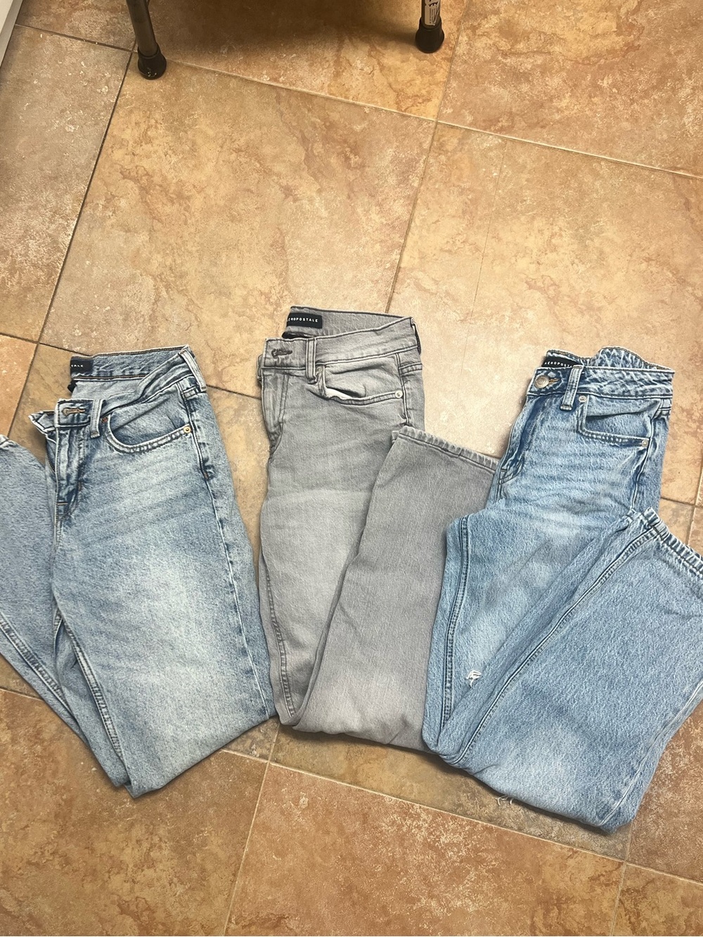 3 pairs of Aeropostale Light Boyfriend Jeans